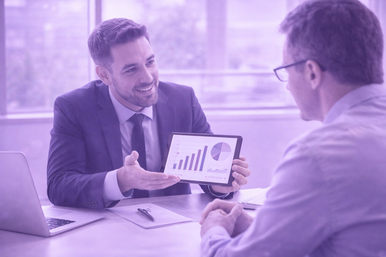 Business professionals in a sales training and performance growth session